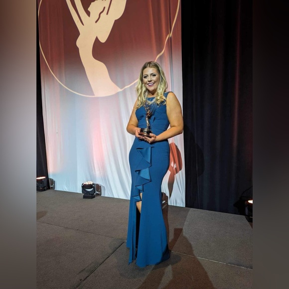 Teal formal, prom, evening dress - Picture 1 of 7